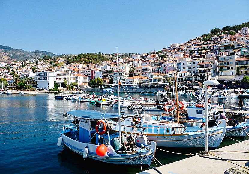 Plomari på Lesbos är ouzons huvudstad i Grekland.