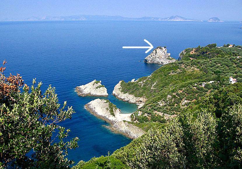 Agios Ioannis sto Kastri. Mamma Mia. Skopelos. Kreikka.