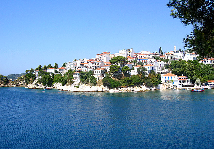 Chora på Skiathos nära  Skyros i Sporaderna i Grekland.