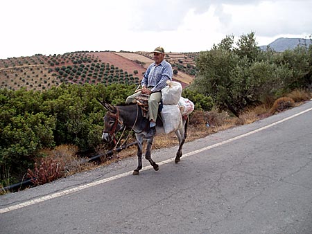 L&ouml;rdagsfin &aring;snegubbe i trakterna kring Zakros.