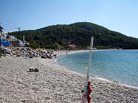 Panormos beach på Skopelos.