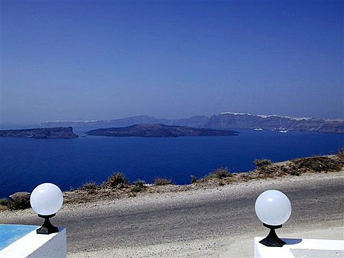 Taverna Aeolos som ligger i Akrotiri. på Santorini.