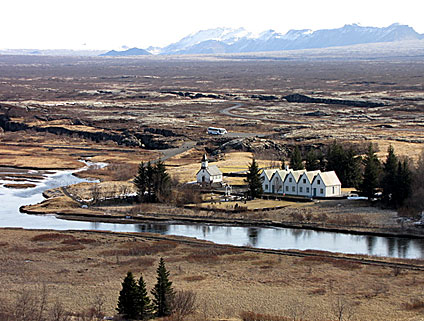 Thingvellir Tingvalla på Island.