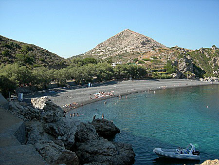 Stranden Mavra Volia ved Emborio