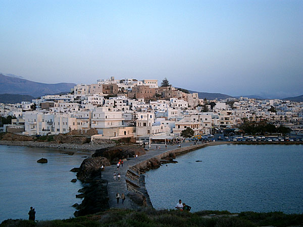 Utsikt fr&aring;n portaran. Naxos.